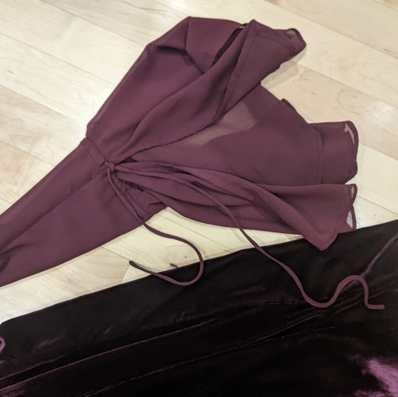 Free People Burgundy Velvet Dress - Picture 6 of 13